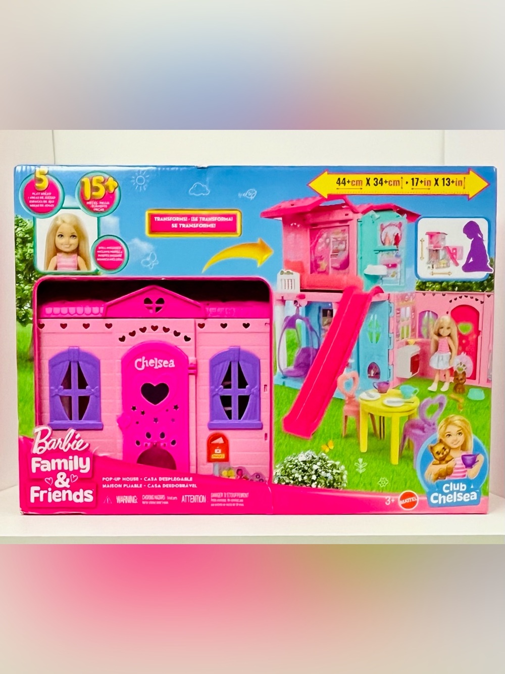 NIB Barbie Chelsea Pop-Up Doll House With Doll